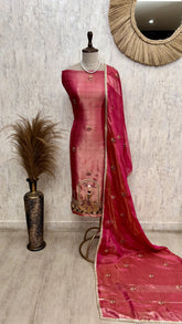 Karwa Chauth Special Tissue Unstitched Suit Set