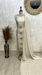 Tissue Unstitched Suit Set Featuring Tissue Dupatta