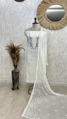 Lucknowi Chikankari Georgette Unstitched Suit Set