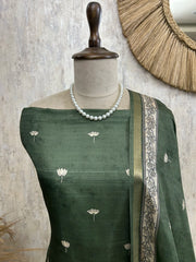 Tussar Silk Unstitched Suit Set