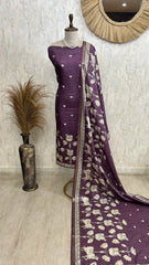 Tussar Silk Unstitched Suit Set