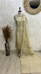 Crush Organza Unstitched suit set