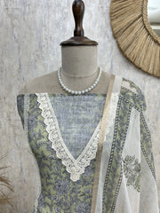 Digital Printed Cotton Unstitched Suit Set