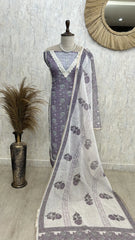 Digital Printed Cotton Unstitched Suit Set