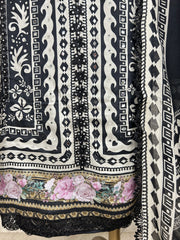 Digital Print Muslin Unstitched Suit Set