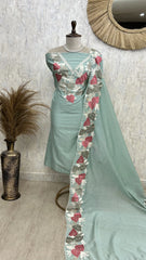 Paan Motifs Mul Chanderi Unstitched Suit Set