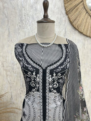 Embroidered Muslin Unstitched Suit Set