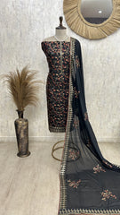 Opada silk embroidered unstitched suit