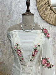 Pure Cotton Chanderi Unstitched Suit