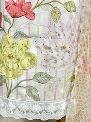 Printed Muslin Unstitched Suit Set With Sequence Work