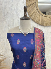 Traditional Silk Elegance Unstitched Suit