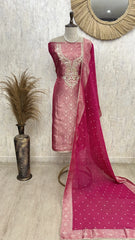 Brocade silk Luxury Unstitched suit