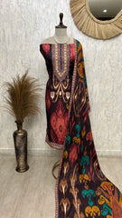 Batik Print Muslin Unstitched Suit Set