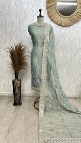 Pastel Garden Grace Unstiched Suit