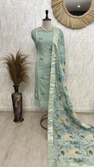 Blush Lucknawi Grace Unstiched Suit