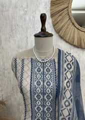 Elegant Ikat Impressions Unstiched Suit