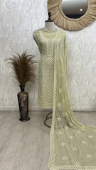 Pastel Embroidered Grace Unstiched Suit