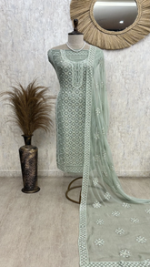 Pastel Embroidered Grace Unstiched Suit