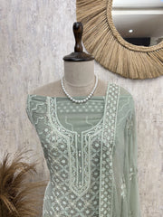 Pastel Embroidered Grace Unstiched Suit