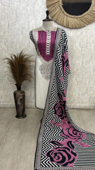 Striped Elegance Unstiched Suit