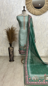 Peacock Bloom Unstiched Suit