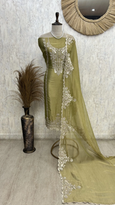 Antique Rose Elegance Unstiched Suit