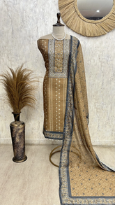 Regal Plum Elegance Unstiched Suit