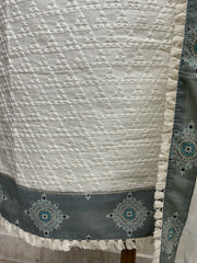 Cotton Unstitched Suit Set With Cotton Dupatta