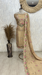 Blush Bloom Elegance Unstiched Suit