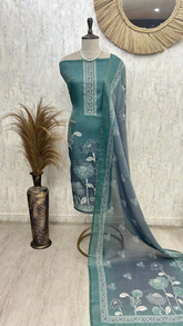 Floral Elegance Unstiched Suit