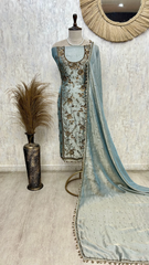 Ethereal Floral Grace Unstiched Suit