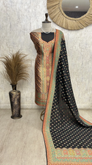 Vibrant Ethnic Weave Unstiched Suit