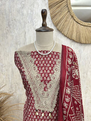 Nazakat in Indigo Unstitched Suit