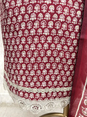 Nazakat in Indigo Unstitched Suit