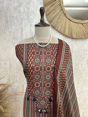 Ajrakh Grace Unstiched Suit