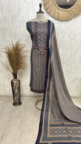 Ajrakh Grace Unstiched Suit