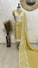 Midnight Lace Charm Unstitched Suit