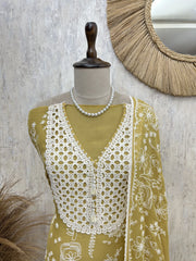 Midnight Lace Charm Unstitched Suit