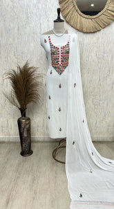 Floral Festive Elegance Unstitched Suit