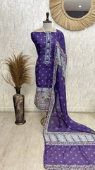 Mystic Village Art Unstitched Suit