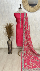 Earthy Festive Grace Unstitched Suit