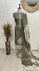 Rosewood Bloom Ensemble Unstitched Suit