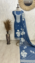 Timeless Indigo Craft Unstitched Suit