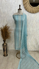 Lucknowi Chikankari On Georgette Unstitched Stitched