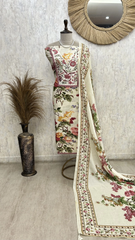 Pastel Blossom Charm Unstitched Suit