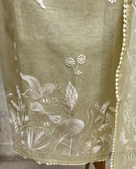 Mint Embroidered Charm Unstitched Suit