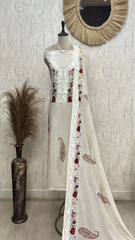 Blooming Ivory Set Unstitched Suit