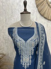 Jamdani Weaving Unstitched Suit Set