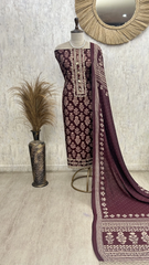Classic Ethnic Charm Unstitched Suit