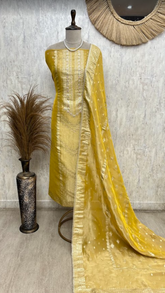 Golden Rose Drapes Unstiched Suit